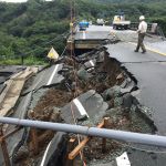 Tawarayama Bridge Damaged approach slab